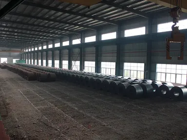 Raw material warehouse for steel pickling line