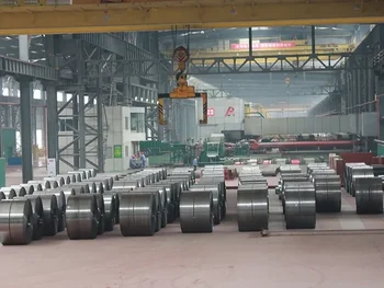 Warehouse of cold rolled steel coils